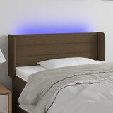  LED Uzglavlje tamnosmeđe 103x16x78/88 cm od tkanine | shoptok.hr