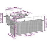  Vrtna sedežna garnitura 6-delna z blazinami črna poli ratan, (22047842) | Shoptok.si
