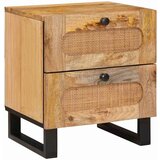  Noćni ormar Prirodna 40 x 33 5 x 46 cm Čvrsto drvo manga | shoptok.hr