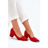 Boto Women's pumps with pointed toes on a heel red Merinette | Shoptok.si