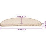  Prostirke za stepenice 20 kom 56x17x3 cm krem poluokrugle | shoptok.hr