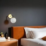 Opviq pablo eskitme beyaz Camlı aplik goldwhite wall lamp | ePonuda.com