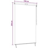 Rolo Antracitna in bela 140 x 250 cm Tkanina in aluminij, (5000247171) | Shoptok.si