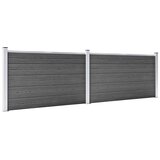  Set panela za ogradu WPC 353 x 105 cm crni | Eponuda.com