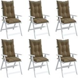  The Living Store Blazina za stol 6 kosov melanž taupe 120x50x7 cm blago - Blazina Za Stol Z Visokim Naslonjalom, (21487429) | Shoptok.si