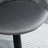  Set 2 barske stolice podesiva visina naslon baršun metalni okvir tamnosive | shoptok.hr