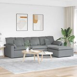  Modularna sofa s tabureom i jastucima svijetlo siva Cene
