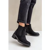 PH2 Women's Ankle Boots Insulated Low Heel Zip Black Savalindra