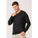 Dewberry V0036 MALE V-NECK SWEATER-ANTHRACITIS | Shoptok.si