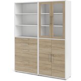 Tvilum Bijela/u prirodnoj boji modularna biblioteka u dekoru hrasta 178x222 cm Prima – | shoptok.hr
