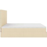  Otomanski okvir kreveta s madracima krem 200x200cm od tkanine | shoptok.hr