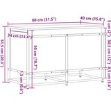 vidaXL Kutija za pohranu boja hrasta 80x40x51,5 cm konstruirano drvo | shoptok.hr