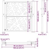 vidaXL Vrtna vrata 105x105 cm Vremensko odporno jeklo Lahka zasnova | Shoptok.si