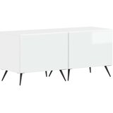  5-dijelni LED TV ormarić Bijela visokog sjaja Konstruirano drvo - Bijela visokog sjaja 100 cm | shoptok.hr