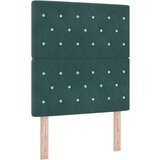  Postelja s podstavljeno vzmetnico in LED temno zelena 80x200 cm žamet, (22049053) Slike