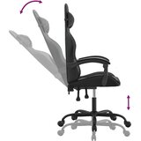  Okretna igraća stolica crna od umjetne kože | shoptok.hr