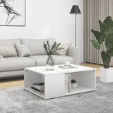 vidaXL Klubska mizica bela 90x67x33 cm iverna plošča, (20715589) | Shoptok.si