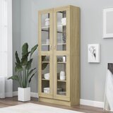 The Living Store Vitrina sonoma hrast 82,5x30,5x185,5 cm iverna plošča - Vitrina, (21835846) | Shoptok.si