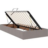  LED krevet za pohranu s madracem Sivosmeđa 90 x 200 cm Tkanina | shoptok.hr