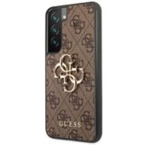 Guess GUHCS23M4GMGBR silikonski ovitek za samsung galaxy S23 plus 5G - rjav z zlatim logom | Shoptok.si