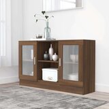 vidaXL vitrina boja smeđeg hrasta 120x30,5x70 cm od konstruiranog drva | shoptok.hr