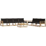  Set vanjskih sofa 8 pcs Bijela i crna | shoptok.hr