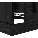 vidaXL Klubska miza Črni hrast 50 x 50 x 35 cm Konstruiran les | Shoptok.si