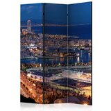  Paravan u 3 dijela - Illuminated Barcelona [Room Dividers] 135x172 | shoptok.hr