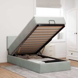Maison Chic Otomanski Posteljni okvir - Enojna postelja - Postelja za odrasle z vzmetnico siv 90x200 cm žamet-J2553, (21765789) | Shoptok.si