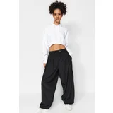 Trendyol Black Parachute Fabric Adjustable Flexible Waist Sports Sweatpants
