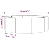  Cvetlično korito Oljčno zelena 120 x 120 x 35 cm Jeklo, (5000207408) | Shoptok.si