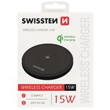 Swissten bežični punjač 15W + kabel 1,5m USB/USB-C crni 22055504 | shoptok.hr