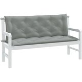vidaXL Blazina za vrtno klop 2 kos melanž sv. siva 150x50x7 cm blago | Shoptok.si