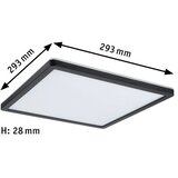 PAULMANN 79921 - LED/16W prigušiva panel ATRIA 230V 3000K 29,3x29,3 cm crna | Eponuda.com