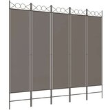 Sobna pregrada s 5 panela antracit 200x220 cm od tkanine | shoptok.hr