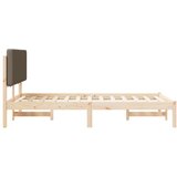  Posteljni okvir z oblazinjenim vzglavjem Taupe 135 x 190 cm, (5000101439) | Shoptok.si