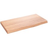  Zidna polica svjetlosmeđa 40 x 20 x 2 cm od obrađene hrastovine | shoptok.hr
