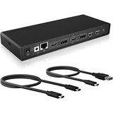 Icybox docking usb-c priklopna postaja z dvojnim video priključkom IB-DK2245AC | Shoptok.si