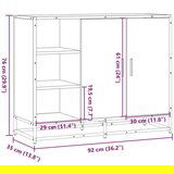 vidaXL Komoda sonoma hrast 92x35x76 cm izrađeno drvo | shoptok.hr