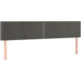  The Living Store Posteljno vzglavje 2 kosa temno sivo 90x5x78/88 cm žamet - Vzglavje, (21445593) | Shoptok.si