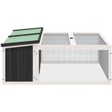  Kavez za zečeve sivi 117,5 x 97 x 47,5 cm od masivne borovine | shoptok.hr