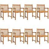  Vrtne stolice 8 kom 56 x 55,5 x 90 cm od masivnog drva bagrema | shoptok.hr