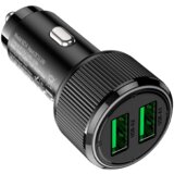 hoco. avtopolnilec adapter NZ14 Guerrero QC 36W 2xUSB - črn | Shoptok.si