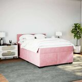 Krevet s oprugama i madracem ružičasti 140x190 cm baršunasti | shoptok.hr