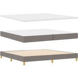  Postelja s škatlo in vzmetnico Taupe 200x200 cm Tkanina, (22082789) | Shoptok.si