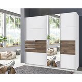 Modante omara z drsnimi vrati, bela, barve hrasta | Shoptok.si