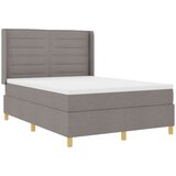 Box Spring postelja z vzmetnico in LED Taupe 160x200 cm Tkanina, (22049035) Slike