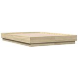 vidaXL Posteljni okvir sonoma hrast 135x190 cm inženirski les | Shoptok.si