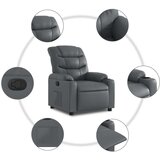 vidaXL Naslonjač od umjetne kože sivi Cijene