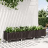  Vrtna sadilica s kotačima smeđa 240 x 50 x 54 cm PP Cijene